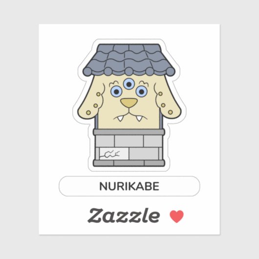 Nurikabe Wall Monster Yokai Aufkleber (Blatt)