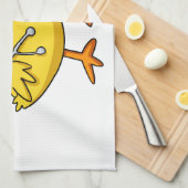 Nurkatze-Cartoon| Hintergrundfarbe Geschirrtuch (Viertel Falte)