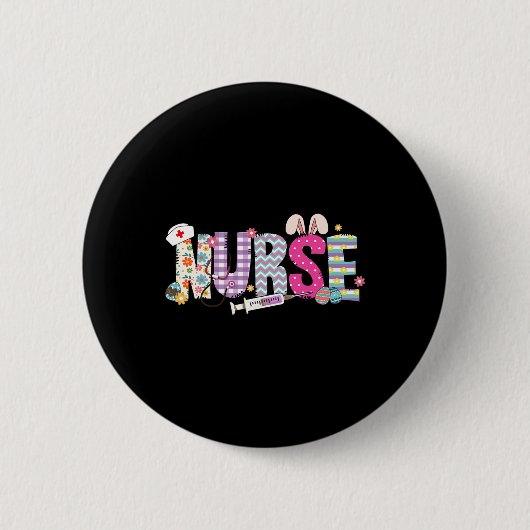 Nurlife Stethoscope Pflege Niedlich Osterhase E Button (Vorderseite)