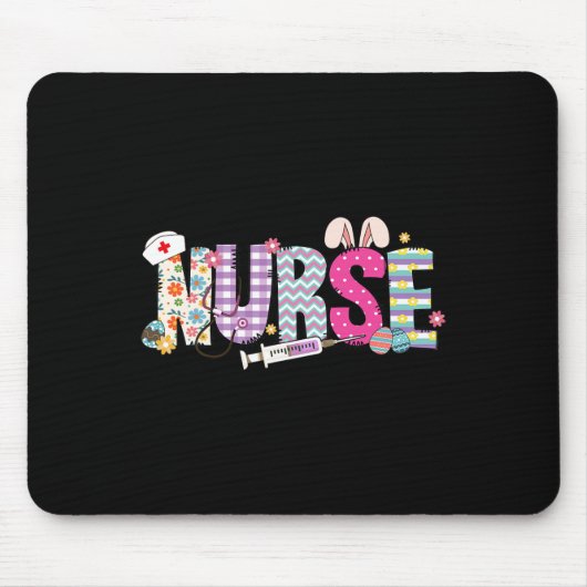Nurlife Stethoscope Pflege Niedlich Osterhase E Mousepad (Vorne)