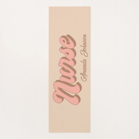 Nurname Fun Retro Custom Yoga Mat Yogamatte (Rückseite)