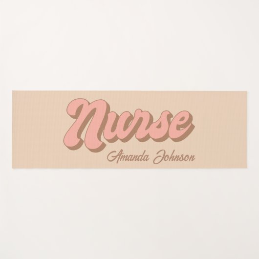 Nurname Fun Retro Custom Yoga Mat Yogamatte (Vorderseite (Horizontal))