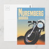 Nürnberg, bayerische Oldtimer-Reiseposte Postkarte (Vorne/Hinten)