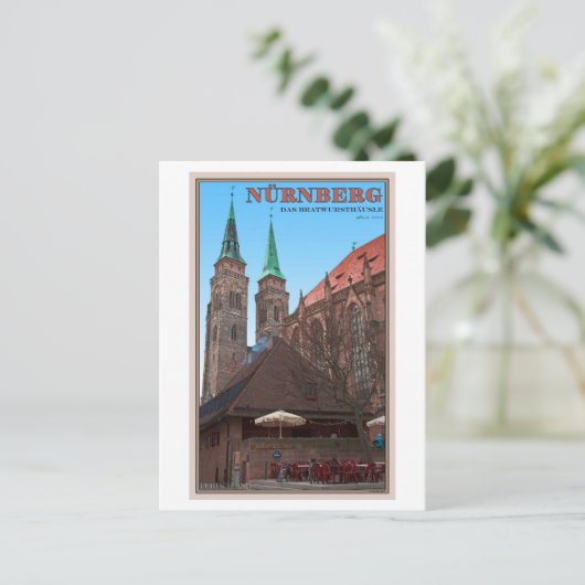 Nürnberg - Bratwursthäusle Postkarte (Stehend Vorderseite)