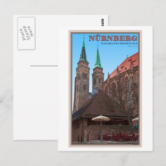 Nürnberg - Bratwursthäusle Postkarte (Vorne/Hinten)