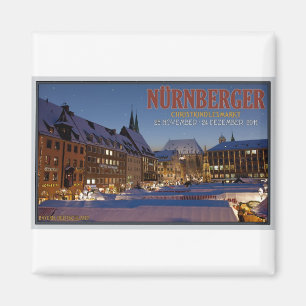 Nürnberg Christkindlesmarkt nachts Magnet