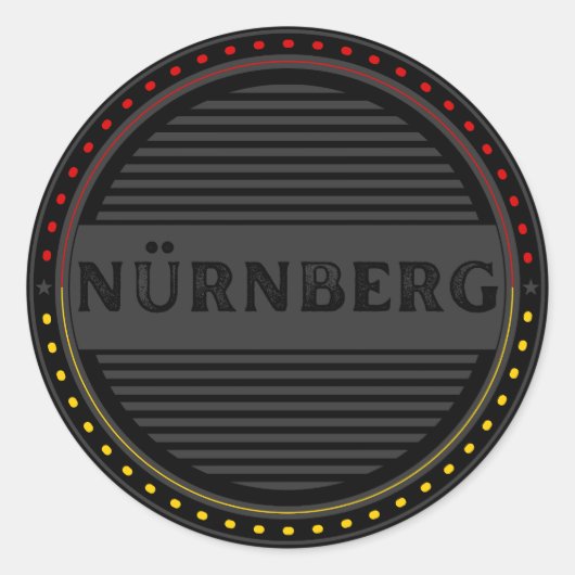Nürnberg City Pride Emblem – German Identity Runder Aufkleber (Vorderseite)