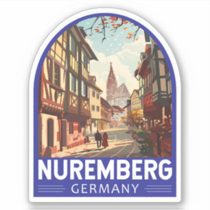 Nürnberg Deutschland Reisen Kunst Vintage Aufkleber