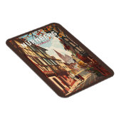 Nürnberg Deutschland Reisen Kunst Vintage Magnet (Rechte Seite)