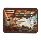 Nürnberg Deutschland Reisen Kunst Vintage Magnet (Horizontal)
