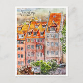 Nürnberg Deutschland Reisen Place Wasserfarbe Postkarte (Vorderseite)