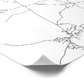 Nürnberg, Deutschland (schwarz auf weiß) Poster (Ecke)