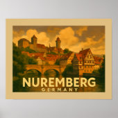 Nürnberg Deutschland Stadt Kunst Poster (Vorne)