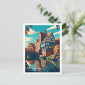 Nürnberg Deutschland Vintage Reise Illustration Postkarte (Stehend Vorderseite)