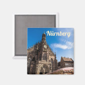 Nürnberg Hauptmarkt Nürnberg Bayern Deutschland Magnet (Vorderseite/Rückseite)