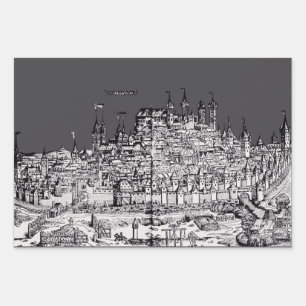 Nürnberg Mittelalterliche Stadt in Deutschland Geschenkpapier Set