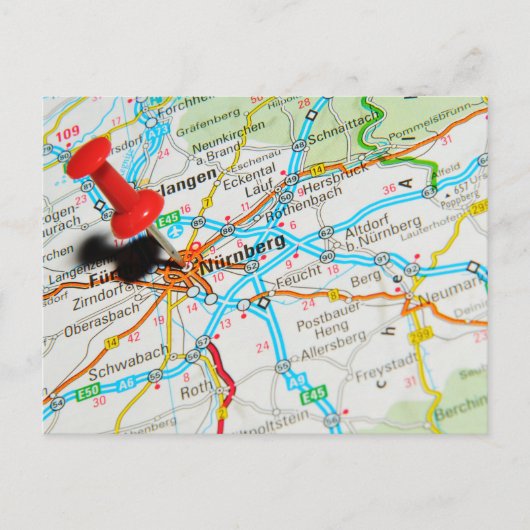 Nürnberg, Nürnberg Deutschland Postkarte (Vorderseite)