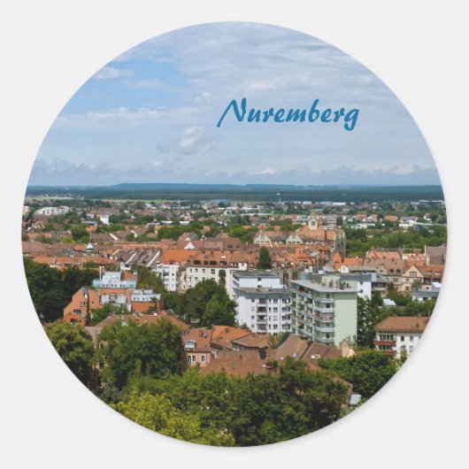Nürnberg Runder Aufkleber (Vorderseite)