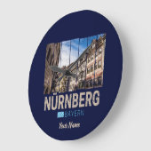 Nürnberg Vintag Bayern Deutschland Souvenir Große Wanduhr (Winkel)