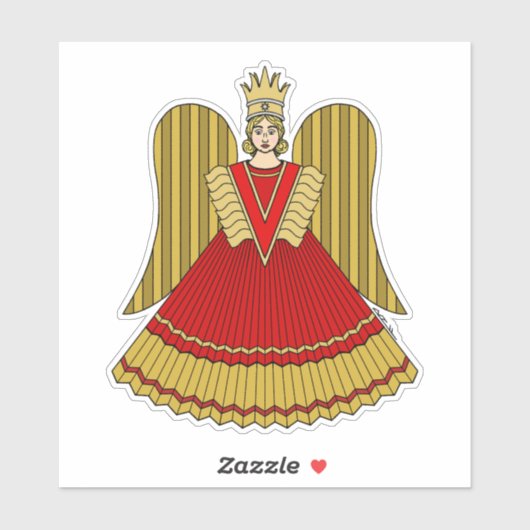 Nürnberg Weihnachtsangel Aufkleber (Blatt)