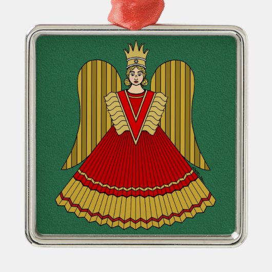 Nürnberg Weihnachtsangel Ornament Aus Metall (Vorne)