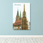 Nürnberg Wrapped Canvas Leinwanddruck (Insitu (Holzboden))