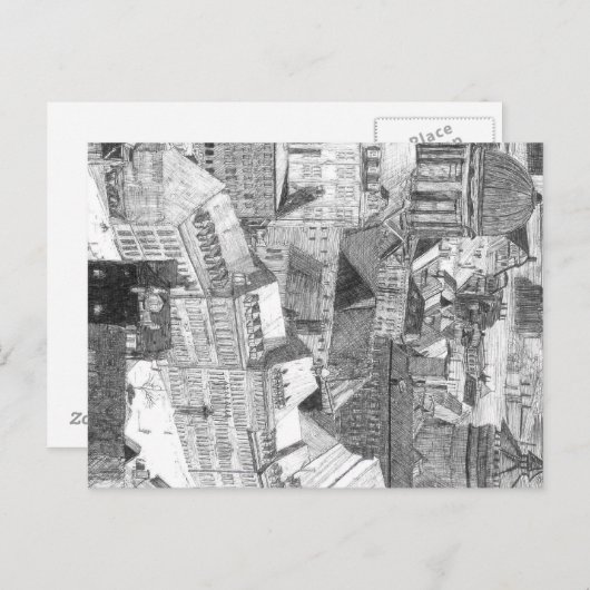 Nürnberg Zentrum Mittelfranken Postkarte (Vorne/Hinten)