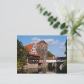 Nürnberger Brücke, Deutschland Postkarte (Stehend Vorderseite)