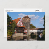 Nürnberger Brücke, Deutschland Postkarte (Vorne/Hinten)