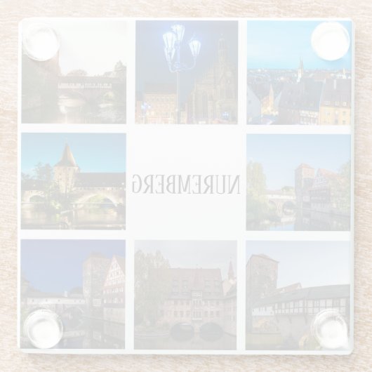 Nürnberger Landschaften Glasuntersetzer (Rückseite)