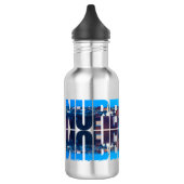 Nürnberger Text bestehend aus der nächtlichen Alts Edelstahlflasche (Links)