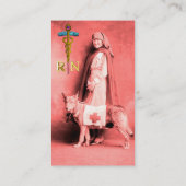 NURS- UND RÜCKWÜNSCHE/Gold Caduceus NR Emblem, ros Visitenkarte (Rückseite)