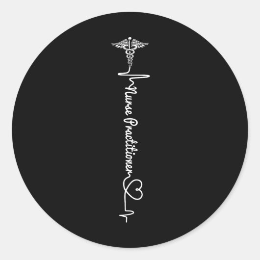 Nurse 365 Np Nurse Practitioner Runder Aufkleber (Vorderseite)