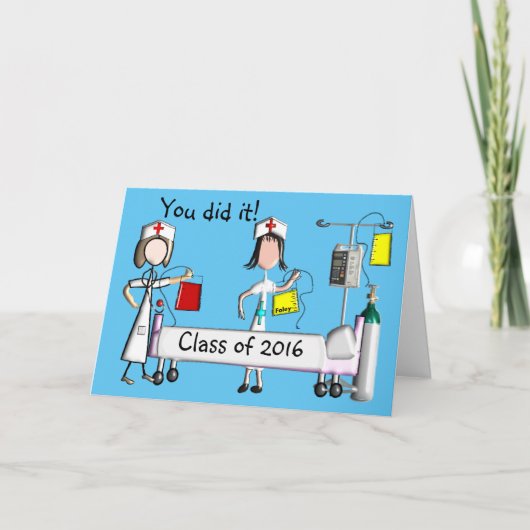 Nurse Abschluss Cards Class 2016 Karte (Vorderseite)