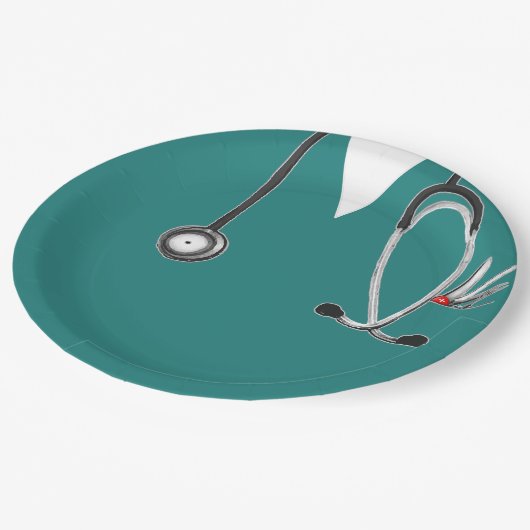 Nurse Abschluss Celebration Pappteller (Schrägansicht)