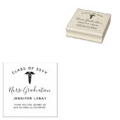 Nurse Abschluss Danke, Script Monogram Gummistempel (Stempel)