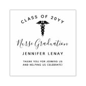 Nurse Abschluss Danke, Script Monogram Gummistempel (Prägung)