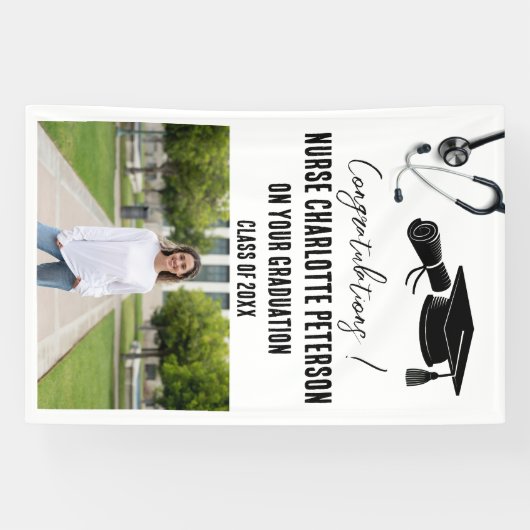 Nurse Abschluss Foto Banner (Horizontal)