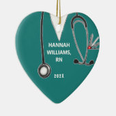 Nurse Abschluss Foto Keramik Ornament (Rechts)