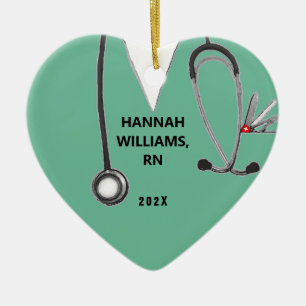 Nurse Abschluss Foto Keramik Ornament