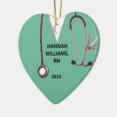 Nurse Abschluss Foto Keramik Ornament (Links)