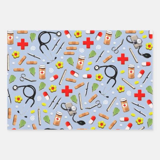 Nurse Abschluss Geschenke Geschenkpapier Set (Vorderseite 2)