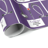 Nurse Abschluss Gift Geschenkpapier (Rolleneckpunkt)