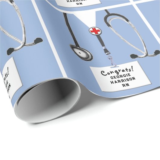 Nurse Abschluss Gift Geschenkpapier (Rolleneckpunkt)