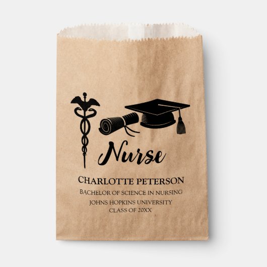 Nurse Abschluss Goodie Geschenktütchen (Vorderseite)