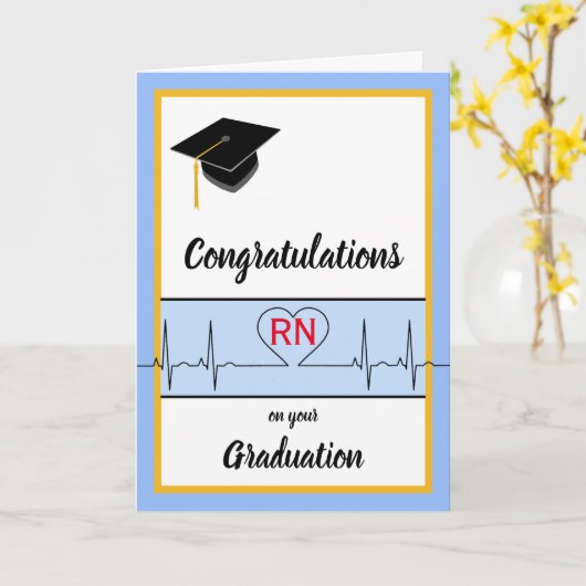 Nurse Abschluss gratulieren Karte (Gelbe Blume)