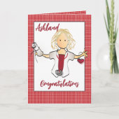 Nurse Abschluss Herzlichen Glückwunsch Cartoon Karte (Vorderseite)