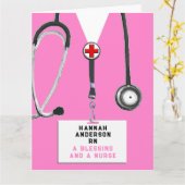 Nurse Abschluss Karte (Gelbe Blume)
