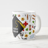 Nurse Abschluss Keepake Geschenk Jumbo-Tasse (Vorderseite Rechts)