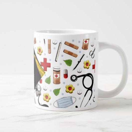 Nurse Abschluss Keepake Geschenk Jumbo-Tasse (Rechts)
